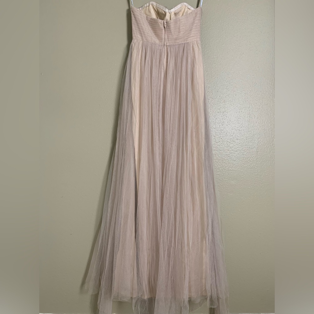 Jenny Yoo Annabelle Convertible Gown Womens 8 Blush Pink Tulle Bridesmaid Dress - Picture 5 of 7